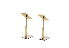 B NN Two Pieces Metal Shoe Display Stand Riser Holder Adjustable Height Sandal