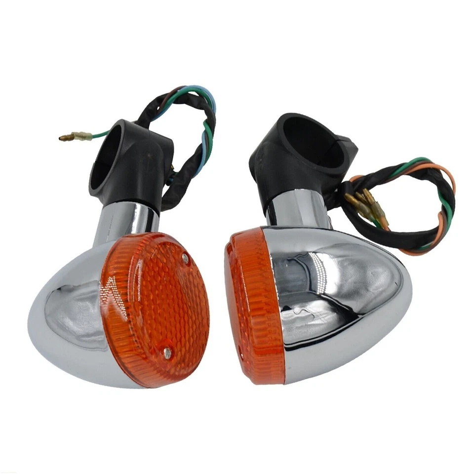 2x Luz indicadora de señal de giro delantera para Honda STEED shadow 400 750 600 personalizada Foto 3 de 4