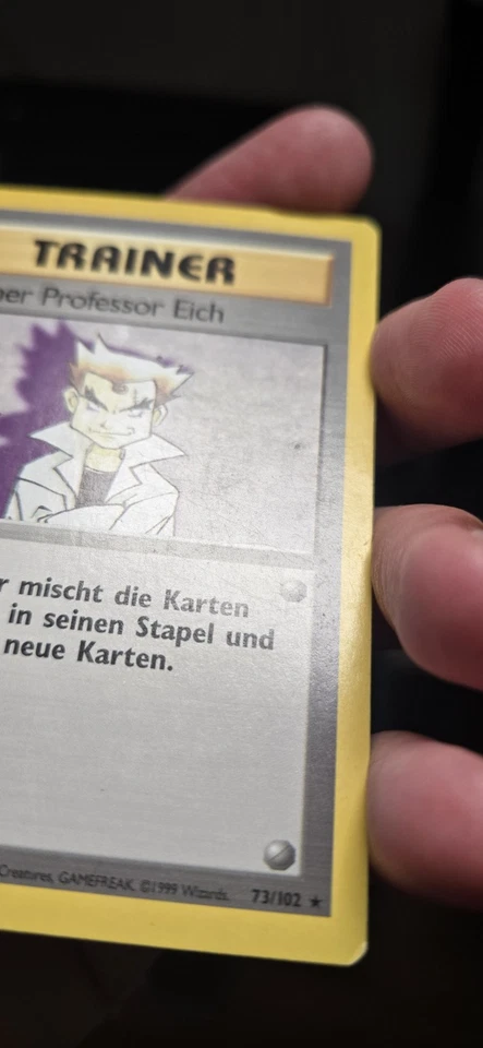 Pokemon Base Set 1st Edition German Imposter Professor Oak 73/102 Rare MP - Image 3 of 4