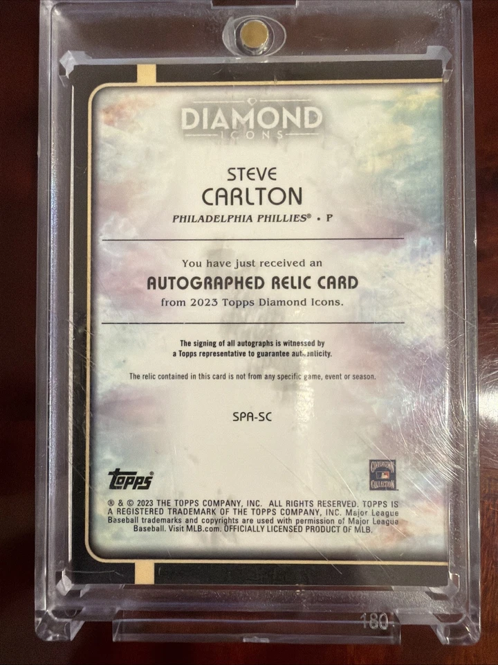 2023 年上衣钻石图标史蒂夫·卡尔顿签名 1/5 #DPA-SC 球衣遗物 — 第 2/2 张图片