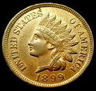 1899 INDIAN HEAD CENT UNCIRCULATED! 4 DIAMONDS! A beautiful coin!