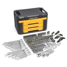 GearWrench KDT80942 239 Piece Mechanics Tool Set Inch 3 Drawer Storage Box