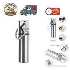 Aluminium Alloy Keychain Pill Box - Waterproof Mini Organizer for Travel