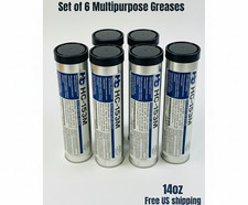 Multipurpose Grease 14 oz Tube Heavy Duty Lubricant Set of 6