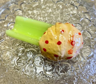 Fake FAKE Food APPETIZER PIMENTO CHEESE CELERY DIP SNACK DISPLAY PROP SCPC