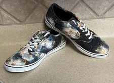 Vans Authentic Off The Wall Cosmic Galaxy Space Women's Skate Shoes US Size 6.5