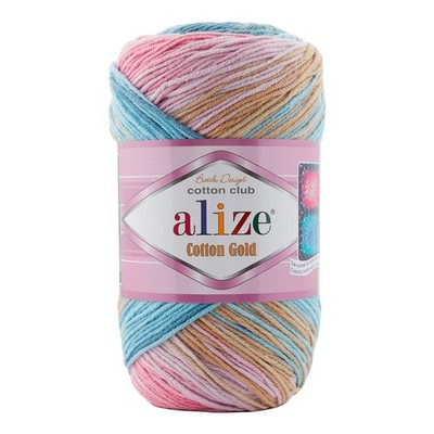 100g Farbverlaufsgarn Alize Cotton Gold Batik mehrfarbig Strickgarn Häkelgarn (0