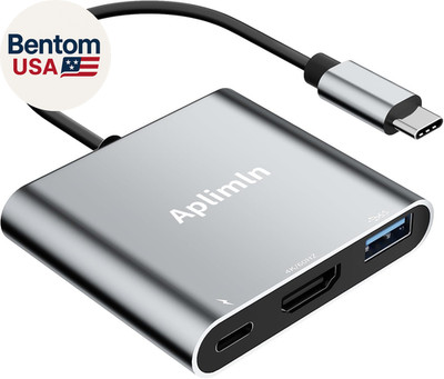 USB C to HDMI Adapter, 4K@60Hz HDMI to USB-C Adapter with USBA 3.0 & 100W PD Por