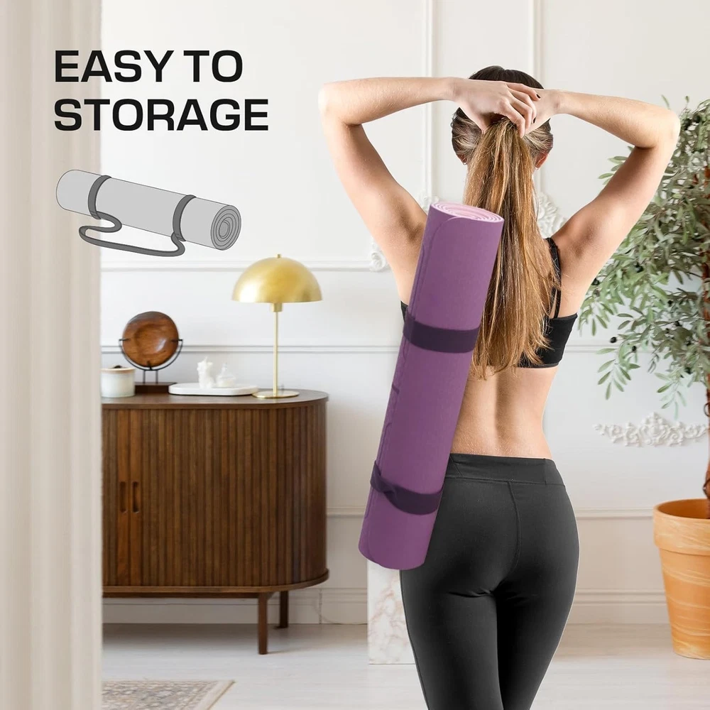 Non-Slip TPE Yoga Mat 3/16 Thick 72x24 Inches for Men & Women Non-Slip TPE Yoga Mat 3/16 Thick 72x24 Inches for Men & Women