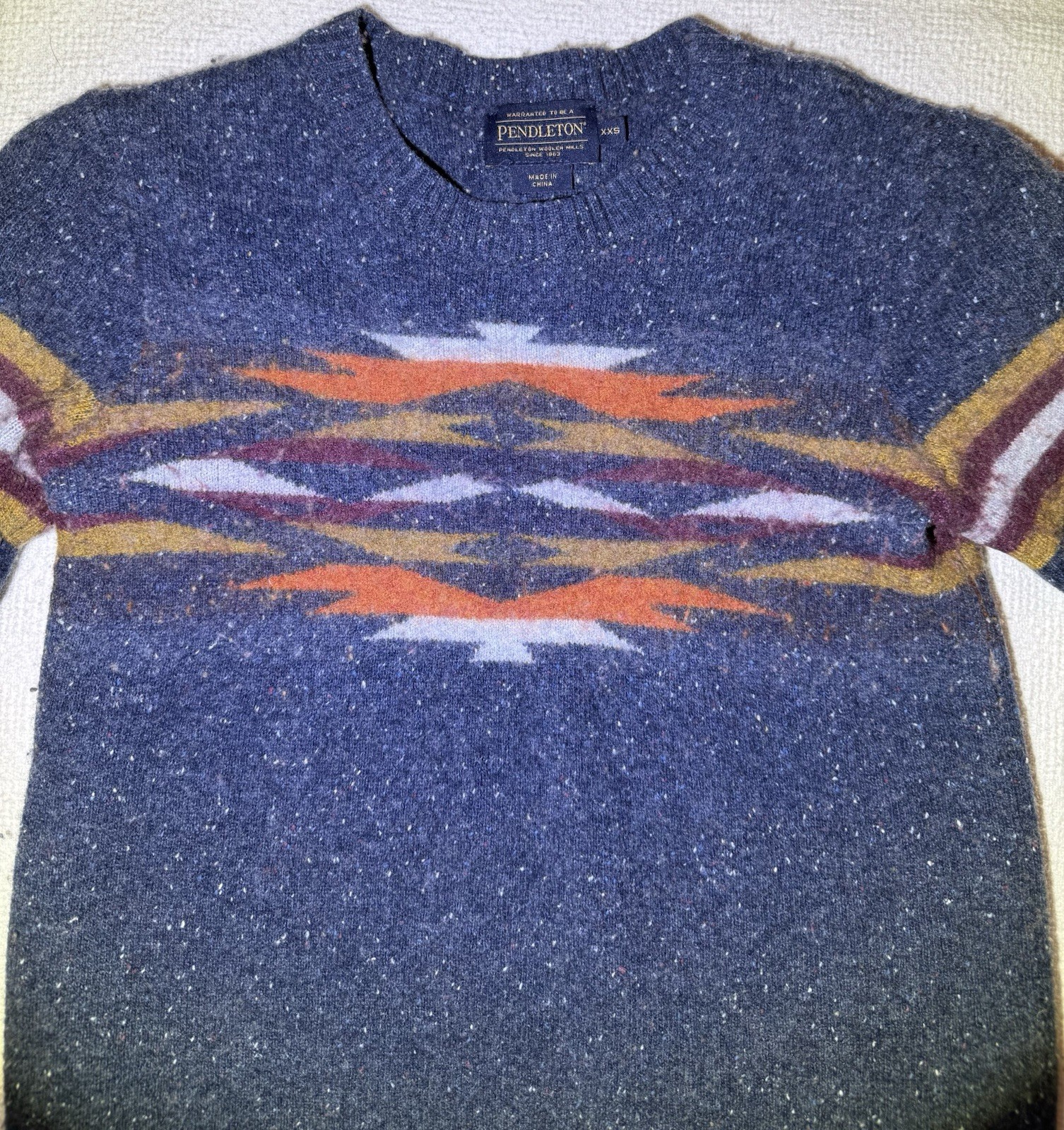 Pendleton Women’s Blue Boho Chic Wool Sweater - image 2