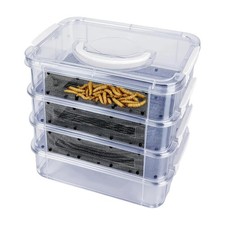 Mealworm Breeding Kit 4-Layer Clear Mesh Feeding Bin Mealworm Farm Container