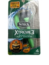 4Ct Schick Extreme 3 Sensitive/Duo Comfort Disposable Razors