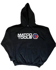 Men's Matco Tools Hoodie Sweatshirt Matco Tools Logo Black Hoodie Active M New