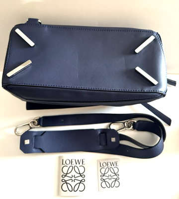 LOEWE CALFSKIN SMALL PUZZLE BAG NAVY WITH FREE BAG ORGANIZER | eBay