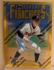 1996 Topps Finest GOLD #192 Chipper Jones Braves HOF RARE BOX HIT COLOR