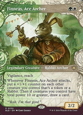 Magic The Gathering MTG FINNEAS, ACE ARCHER SHOWCASE Bloomburrow NM Near Mint