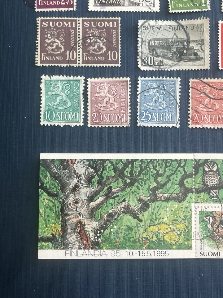 FINLAND 1917-1995  Mix 24 Stamps+ 3 Blocks +Birds/Owls-Booklet-Block/, - Image 4 of 4