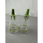Vintage Pyrex Corelle Spring Blossom Crazy Daisy Green Salt & Pepper Shakers Set