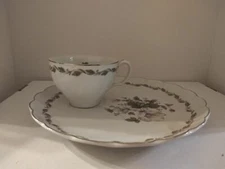 Irene Vintage 1950's Laurel China Japan Snack Plate and Teacup Set