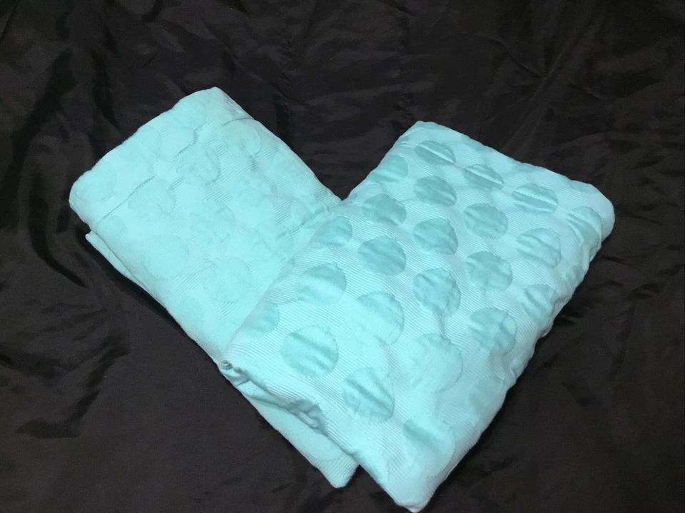 Pottery Barn Adolescente Big Dot Matelasse Std Par Falso Piscina Verde Texturizado Algodón Foto 2 de 4