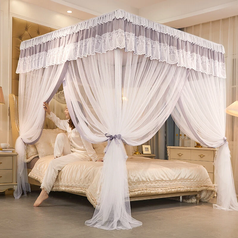 summer canopy for bed mosquito net with stainless steel tubes frame bed netting