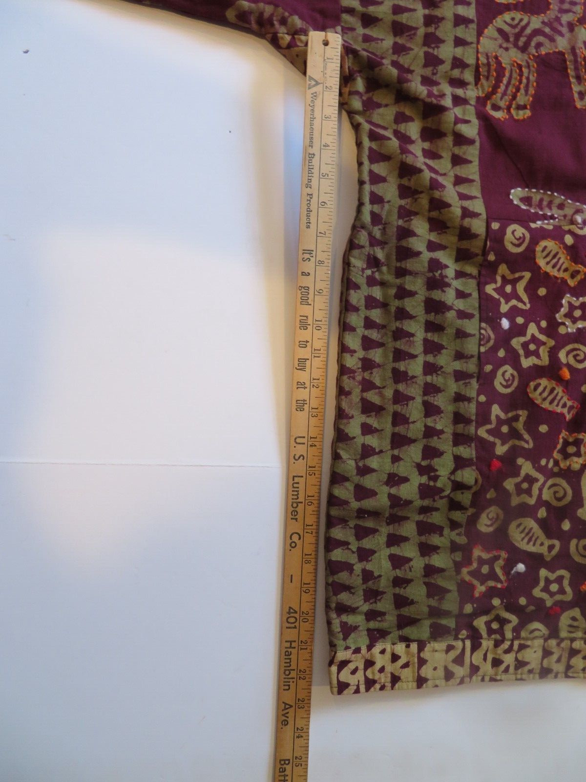 Vintage Unique Reversable Patchwork Poncho Shawl … - image 9