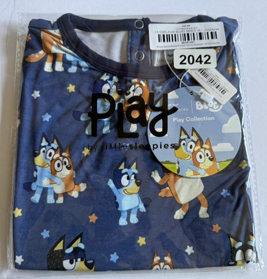 Little Sleepies BLUEY & BINGO Dance Mode POCKET Shorty Romper SNAPS 18-24 mos.