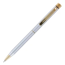 Sheaffer Targa Stainless Steel with Gold Trim Ballpoint Pen MADE IN USA