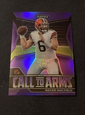 2021 Panini Playoff Call To Arms Baker Mayfield Purple Prizm #CA-BMA Browns