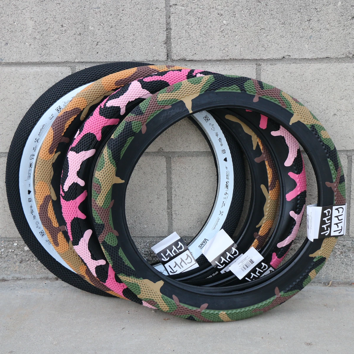 Red camo 2024 bmx tires