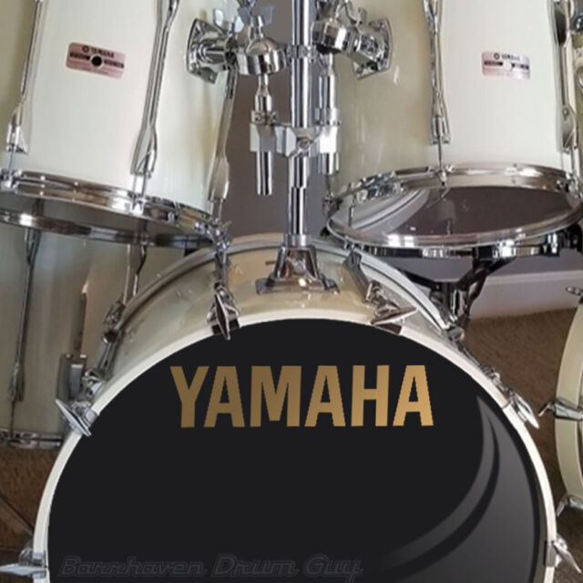 Yamaha 80s Vintage Repro Logo Vinyl Decal for Bass Drum Resonant Head