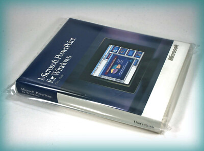 Vintage NEW Microsoft PowerPoint for Windows 1990 User's Guide hardcover 1990