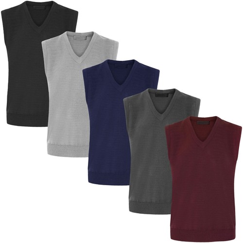 MENS SWEATER SLEEVELESS KNITTED JUMPER 