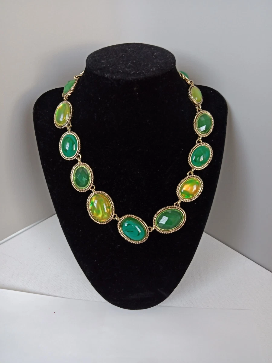 Aurora Green Natural Stone Necklace Set – AG'S