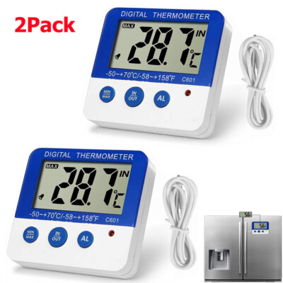 4 Pack Refrigerator Freezer Thermometer, Classic Series Large Dial