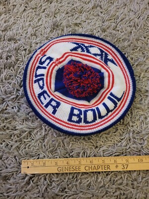    Vintage  Super Bowl XX - Pom Beanie Hat - Chicago BEARS Super Bowl Shuffle 