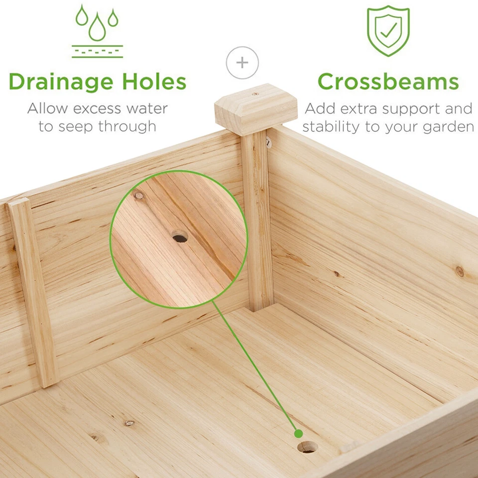 Outdoor Raised Garden Bed with Legs Vegetable Elevated Planter Box Herb Garden - Image 4 of 4