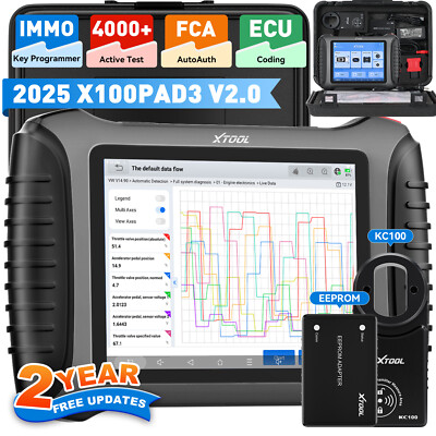 XTOOL X100 PAD3 Car Bidirectional Diagnostic Scan Key IMMO Programmer Tool TPMS