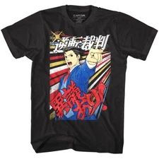 Ace Attorney Phoenix Wright Men's T Shirt Igiari Japanese Vintage Game Capcom