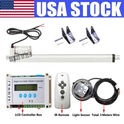Solar Tracking Tracker Single Axis Complete Kit &18'' Linear Actuator &Controller