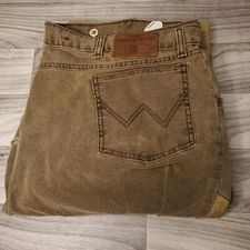 VTG Wrangler Men's Rugged Wear Hunting Brush Guard Jeans USA 46"x30"