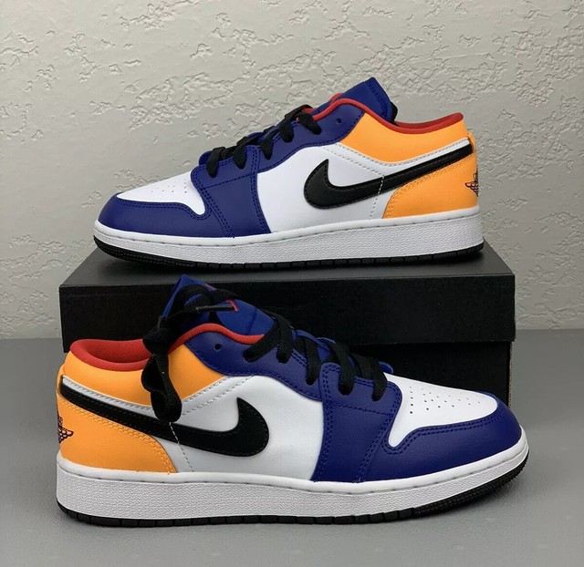 2020 Men's Air Jordan 1 Mid SE White Black Red Blue Yellow BQ6827-100 [Jordan-244174] - $103.99 