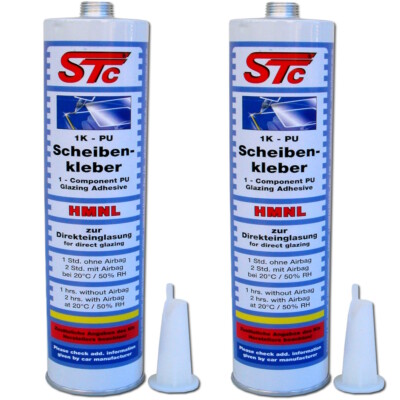  2 x 310 ml STC 1K PU Scheibenkleber Kartusche hochmodulig HMNL