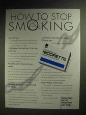 1996 Nicorette Nicotine Gum Ad - How to Stop Smoking