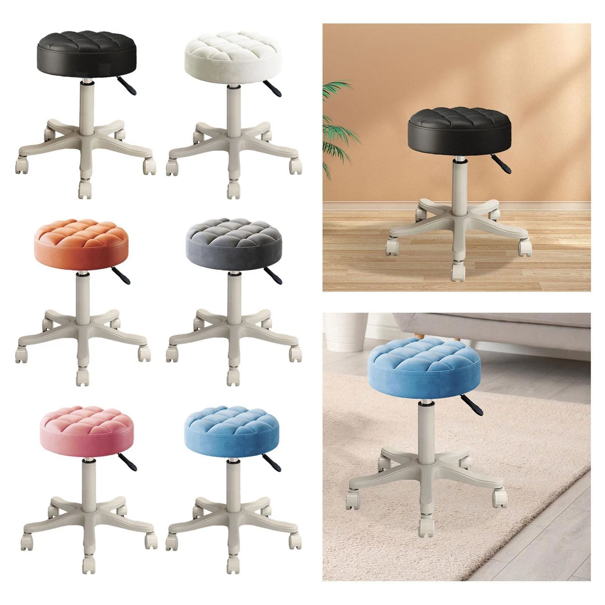 Salon stool on wheels hot sale