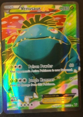 FULL ART Venusaur EX ULTRA RARE Pokemon 141/146 XY Holo Foil - LP