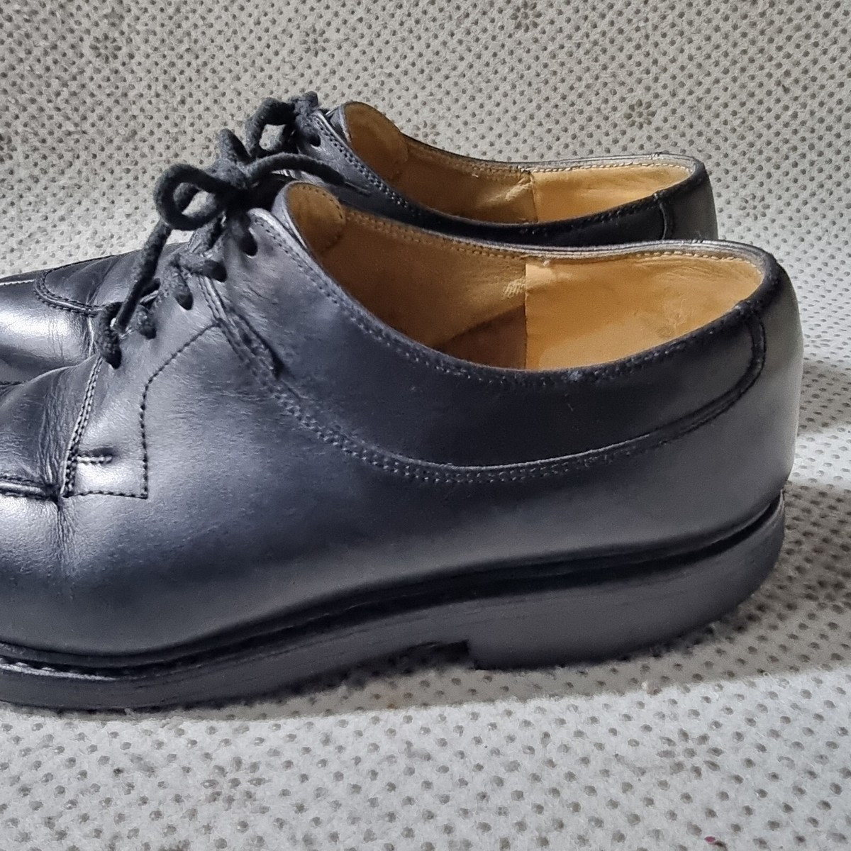 Paraboot Classic Black Dress Shoes With Rounded Toe - NWT Paraboot Michael (Noir) – Bows and Arrows main image 3