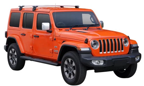 2xBlack Roof racks for Jeep Wrangler June 2019 - 2025 / Aerodynamic Cross bars - Picture 4 of 5