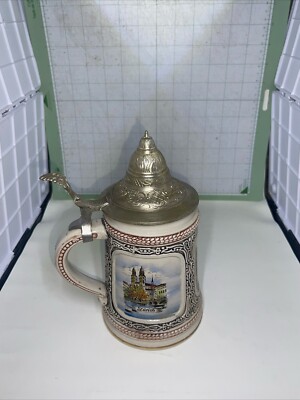 Vintage German Beer Stein Handmade Lurich Luzern Basel