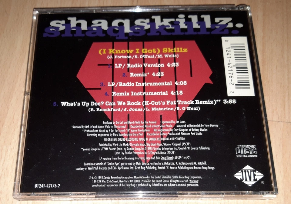 SHAQUILLE O'NEAL - I know I Got Skillz - Remix CD Single US RAP Hip Hop DEF JEF  - Bild 3 von 4